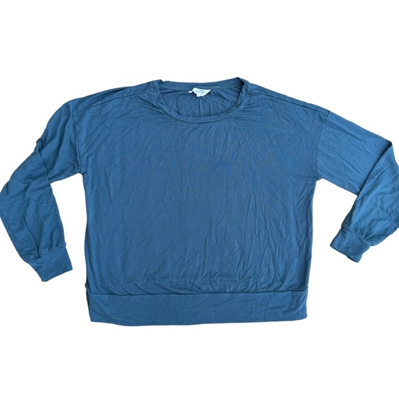 Soma Weekend Sweatershirt Womens Loungewear Long Sleeve Stretch Soft Blue Large - Picture 1 of 11